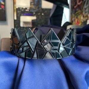 Black Geometric Crown Headband